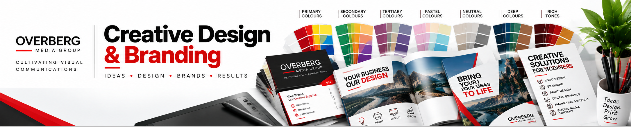 Pantone colour fans laid out for colour matching